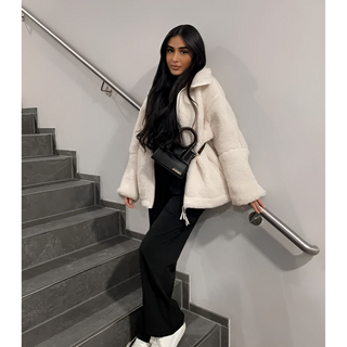 Haisley Flauschige Oversized-Jacke