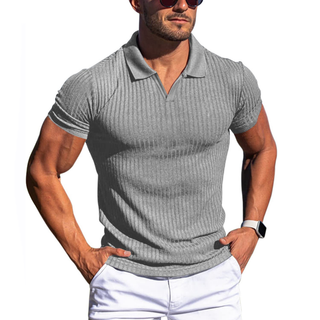Johan Ribbed Polo mit Kurzarm