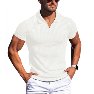 Johan Ribbed Polo mit Kurzarm