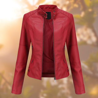 Nanna - Lederjacke - Bikerjacke - Lederjacken - Rot - Müller Mode