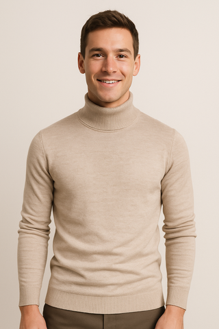 Kasper Rollkragenpullover mit Feinstrick