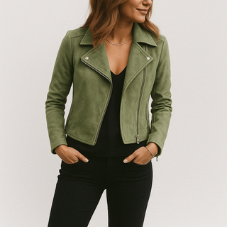 Mathilde Bikerjacke aus Wildlederimitat