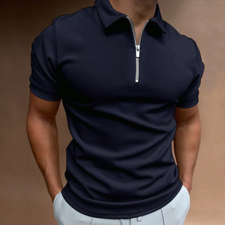 Emil Kurzarm-Poloshirt mit Reißverschluss