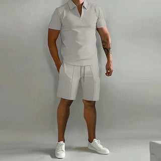Milan - Polo mit Zip und Shorts-Set