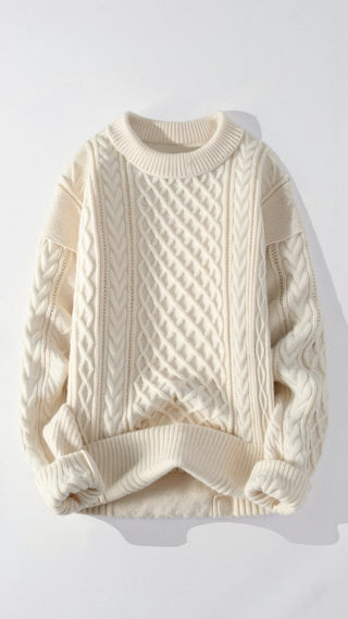 Abdal Strickpullover mit Rundhalsausschnitt - Strickwaren - Beige - Müller Mode