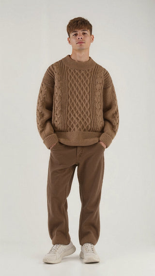Abdal Strickpullover mit Rundhalsausschnitt - Strickwaren - Rot - Müller Mode