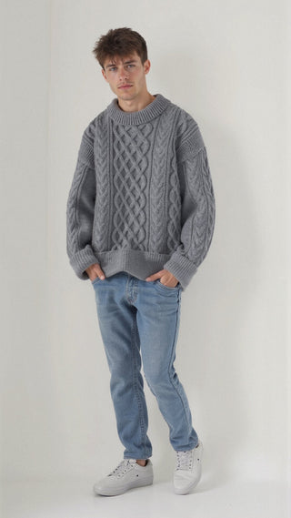 Abdal Strickpullover mit Rundhalsausschnitt - Strickwaren - Schwarz - Müller Mode