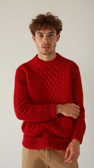Abdal Strickpullover mit Rundhalsausschnitt - Strickwaren - Beige - Müller Mode