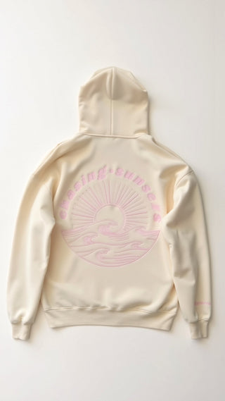 Abigail Bestickter Kapuzenpullover - Sweatshirts & Hoodies - Creme - Müller Mode