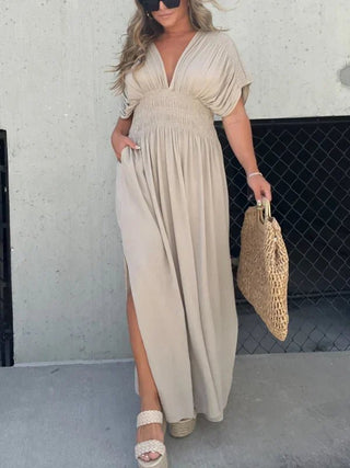 Ada - Elegantes Kleid - Maxikleid - Kleider - Aprikose - Müller Mode