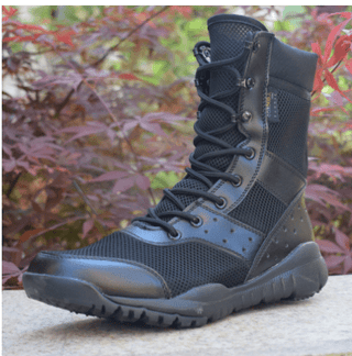 Adan - Wanderstiefel bis zur Wade - Rutschfest und Atmungsaktiv - Wander - & Bergschuhe - Schwarzes Segeltuch - Müller Mode