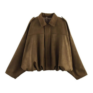 Agnes Kurzjacke Oversized Ballonärmel - Leichte Jacken - Khaki - Müller Mode