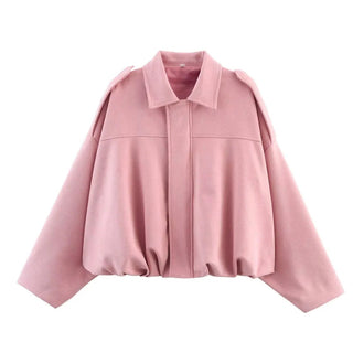 Agnes Kurzjacke Oversized Ballonärmel - Leichte Jacken - Rosa - Müller Mode