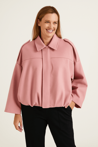Agnes Kurzjacke Oversized Ballonärmel - Leichte Jacken - Rosa - Müller Mode