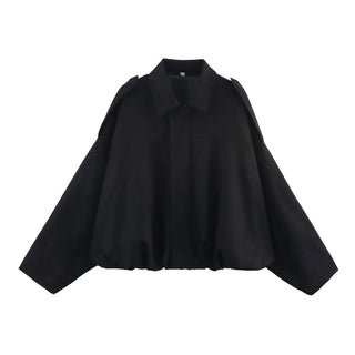 Agnes Kurzjacke Oversized Ballonärmel - Leichte Jacken - Schwarz - Müller Mode