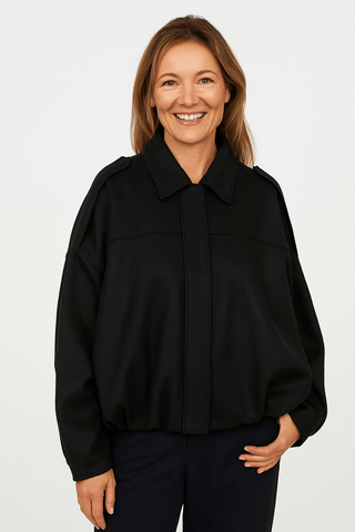 Agnes Kurzjacke Oversized Ballonärmel - Leichte Jacken - Schwarz - Müller Mode