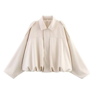 Agnes Kurzjacke Oversized Ballonärmel - Leichte Jacken - Weiß - Müller Mode