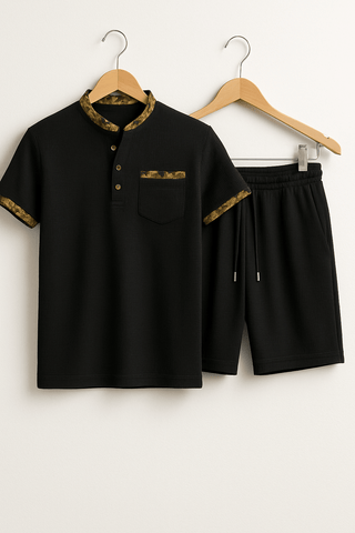Albert Casual - Shorts - Set mit Stehkragen - Sets - Schwarz - Müller Mode
