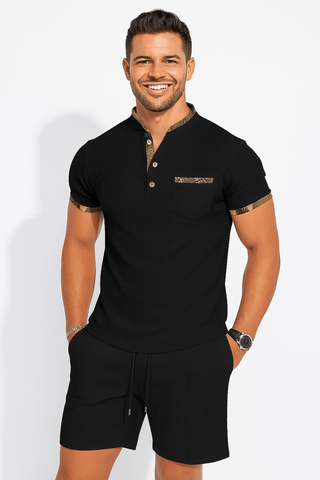 Albert Casual - Shorts - Set mit Stehkragen - Sets - Schwarz - Müller Mode