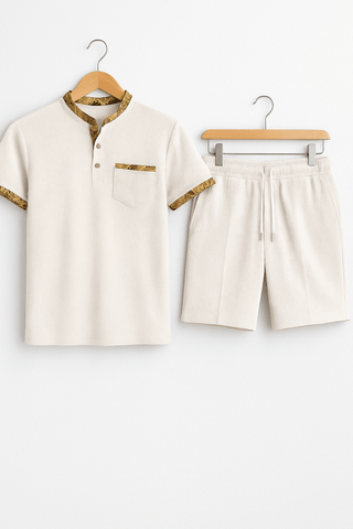 Albert Casual - Shorts - Set mit Stehkragen - Sets - Weiß - Müller Mode