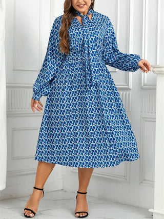 Alea - Plus Size Kleid - Elastische Taille - Kleider - Blau - Müller Mode