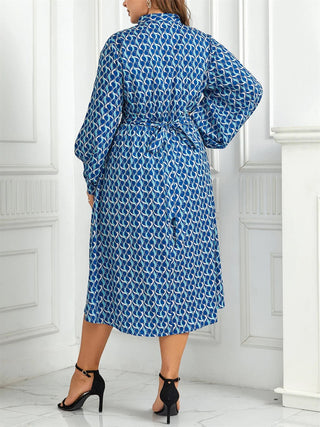 Alea - Plus Size Kleid - Elastische Taille - Kleider - Blau - Müller Mode