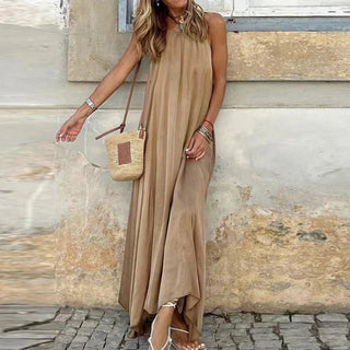 Alessia - Maxikleid - Ärmellos Eleganz - Kleider - Khaki - Müller Mode