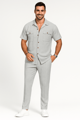Ali Freizeit - Set mit Brusttaschen und Hose - Sets - Grau - Müller Mode