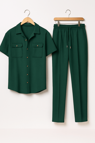 Ali Freizeit - Set mit Brusttaschen und Hose - Sets - Grün - Müller Mode