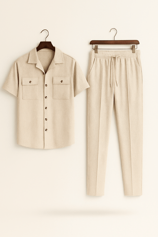 Ali Freizeit - Set mit Brusttaschen und Hose - Sets - Khaki - Müller Mode