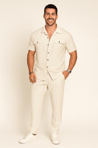 Ali Freizeit - Set mit Brusttaschen und Hose - Sets - Khaki - Müller Mode