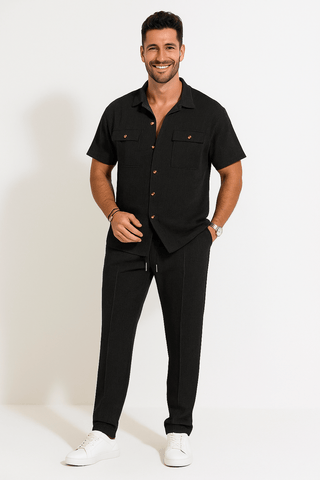 Ali Freizeit - Set mit Brusttaschen und Hose - Sets - Schwarz - Müller Mode