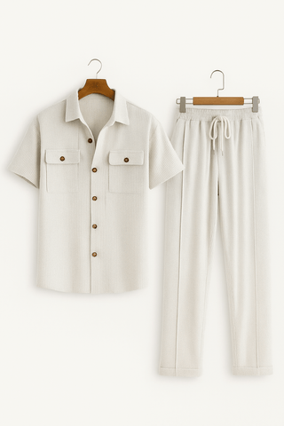 Ali Freizeit - Set mit Brusttaschen und Hose - Sets - Weiß - Müller Mode
