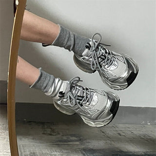 Alora Mesh - Sneaker mit dicker Sohle - Sneakers - Silber - Müller Mode