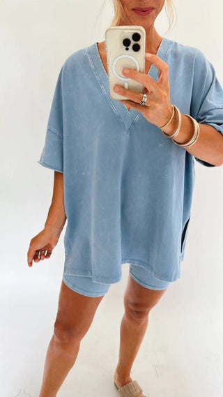 Amarra - Lockeres T-Shirt & Kurze Hose - Sommerset - Sets - Blau - Müller Mode