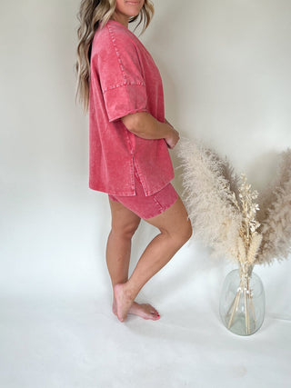 Amarra - Lockeres T-Shirt & Kurze Hose - Sommerset - Sets - Rosa - Müller Mode