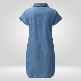 Amelie – Jeanshemdkleid – Comfort - Knopfleiste - Kleider - Grau - Müller Mode
