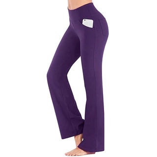 Amethyst - Dehnbare Schlaghosen - Hohe Taille - Stoffhosen - Blau - Müller Mode