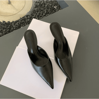 Anastasia - Pantoletten mit Absatz - Spitzfuß - Pumps - Schwarz - Müller Mode