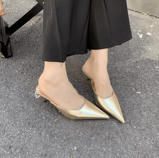Anastasia - Pantoletten mit Absatz - Spitzfuß - Pumps - Weiß - Müller Mode