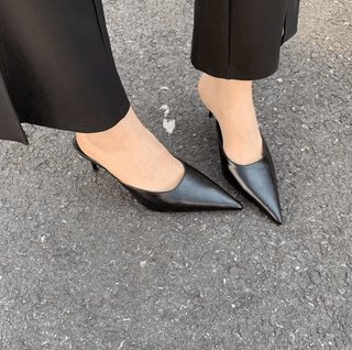 Anastasia - Pantoletten mit Absatz - Spitzfuß - Pumps - Weiß - Müller Mode