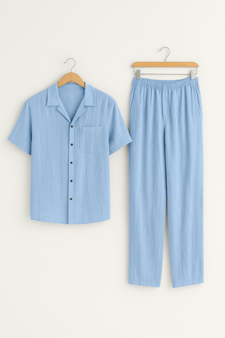 Andreas Set mit Strandhemd und Hose - Sets - Grau - Müller Mode