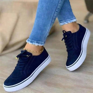 Angelina - Sneakers – Dicke Plateausohle - Sneakers - Blau - Müller Mode
