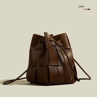 Anikadel - Crossbody Beuteltasche - Geflochtener Stil mit Kordelzug - Schultertaschen - Hellrosa - Müller Mode