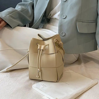 Anikadel - Crossbody Beuteltasche - Geflochtener Stil mit Kordelzug - Schultertaschen - Khaki - Müller Mode
