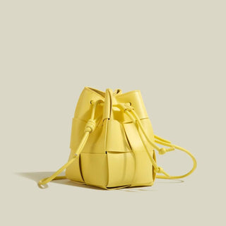 Anikadel - Crossbody Beuteltasche - Geflochtener Stil mit Kordelzug - Schultertaschen - Rosa - Müller Mode