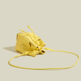 Anikadel - Crossbody Beuteltasche - Geflochtener Stil mit Kordelzug - Schultertaschen - Rosa - Müller Mode