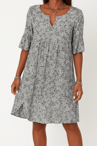 Annalena Blumenkleid - Kleider - Blau - Müller Mode