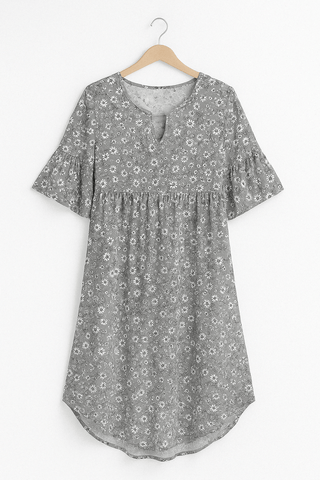 Annalena Blumenkleid - Kleider - Grau - Müller Mode