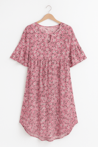 Annalena Blumenkleid - Kleider - Rosa - Müller Mode